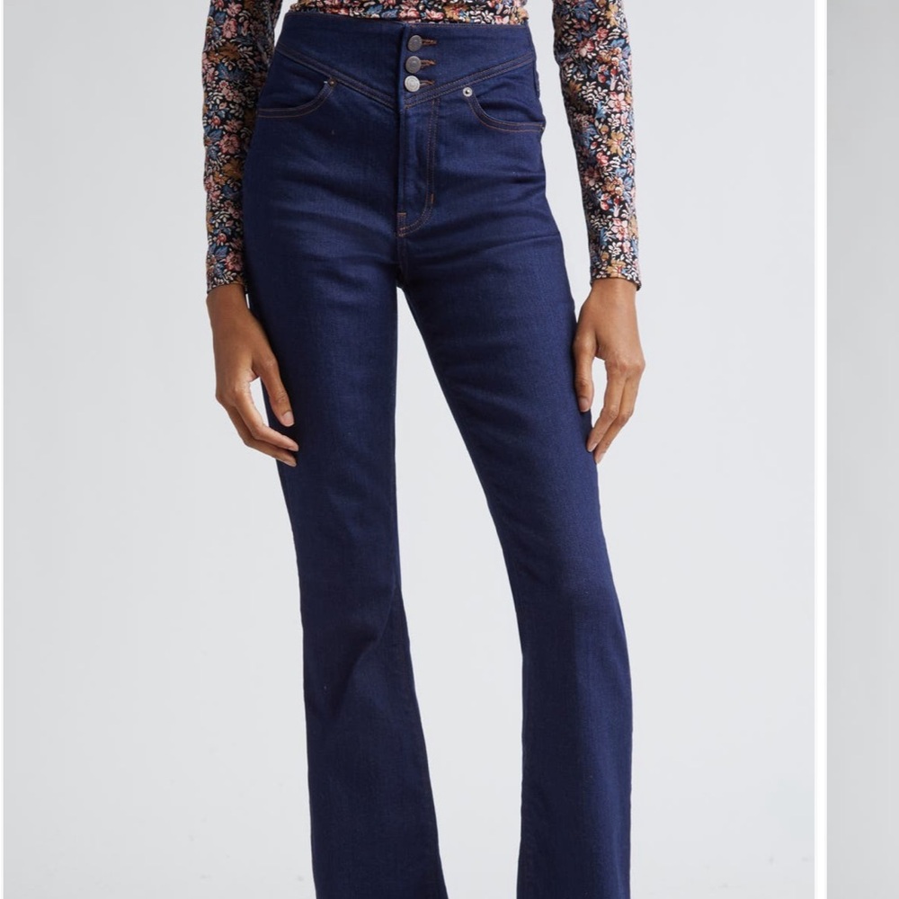 Veronica Beard Beverly skinny flare high rise jeans NWT size 28